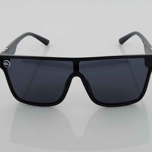 Quiksilver Shield Sunglasses Black Frame Dark Smoke Tinted Single Lens NEW Q1 - Picture 5 of 12